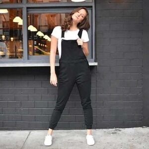 The Great Fantastic Black Cotton Jogger Soft comfy Sweat Overalls size L